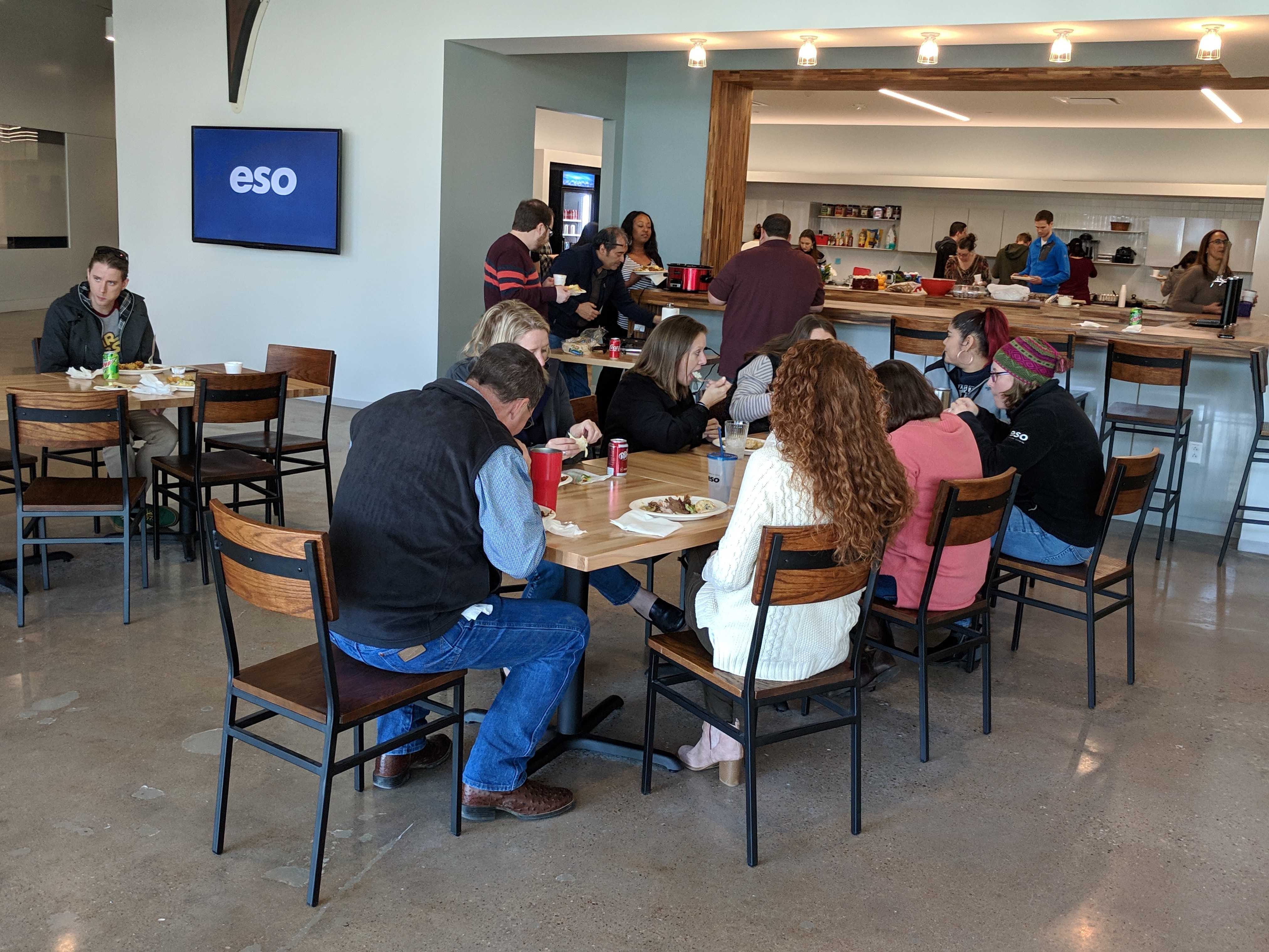 Holiday lunch with ESO employees