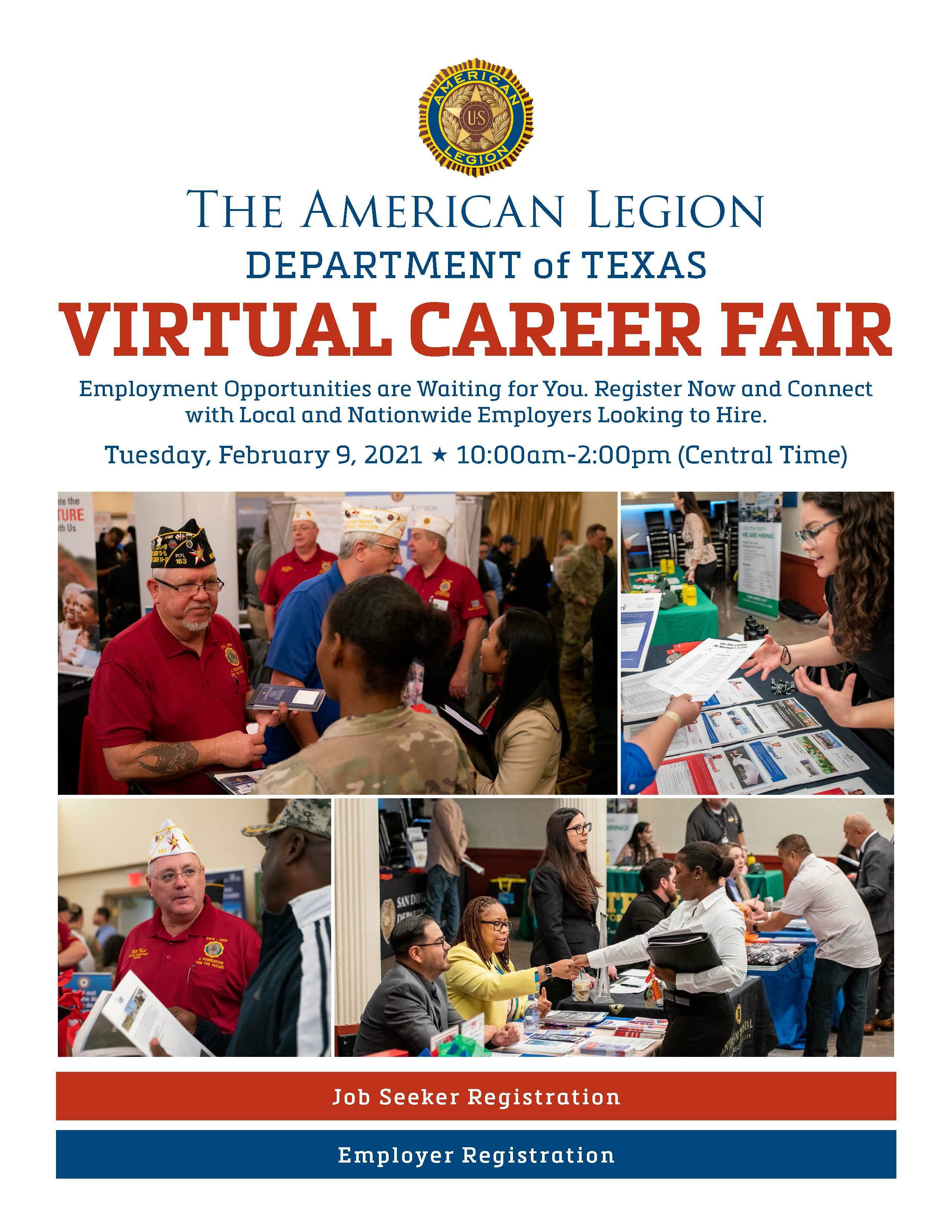The American Legion Department of Texas Virtual Job Fair Austin
