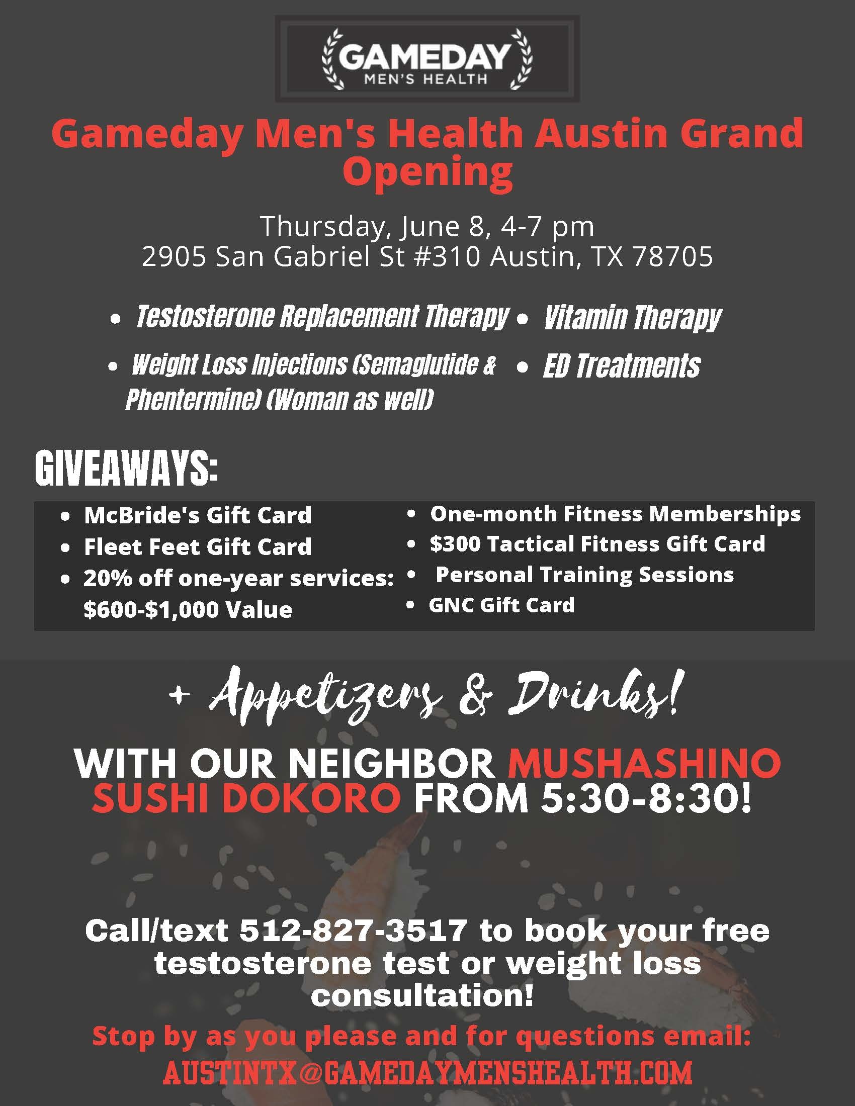 GameDay Men's Health Austin Grand Opening Austin Chamber of Commerce